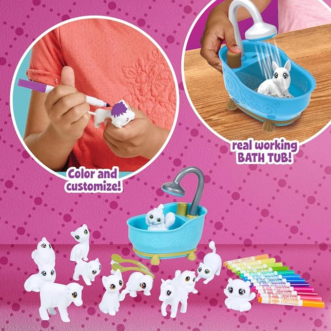 Crayola Scribble Scrubbie Pets Mega Set (25+ pcs), Reusable Pet Care Toy, Toys for Girls & Boys, Gift for Kids, Ages 3, 4, 5