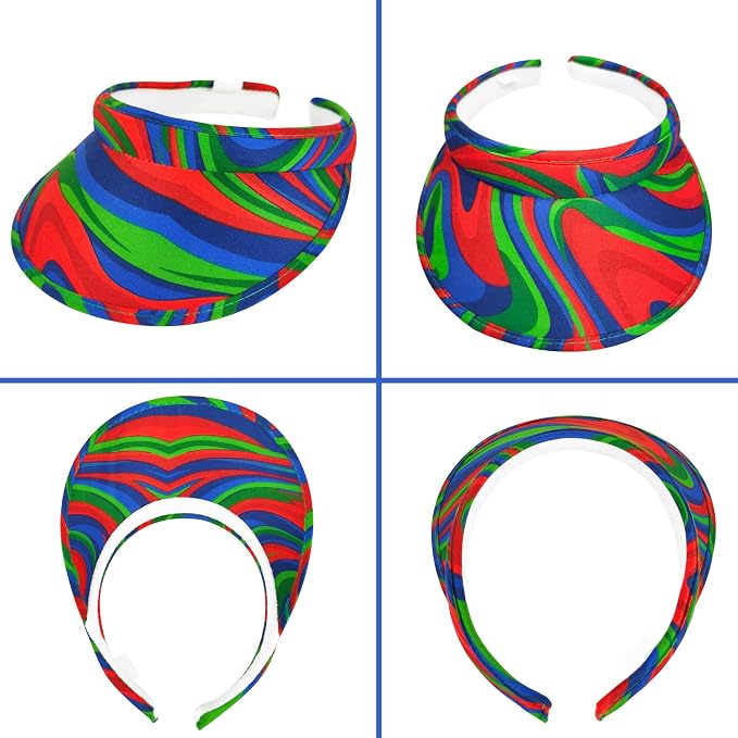 2 Pack Sun Visor Hats Women Men Clip On Wide Brim Visors Hat Outdoor Sports Golf Beach Travel Tennis Caps