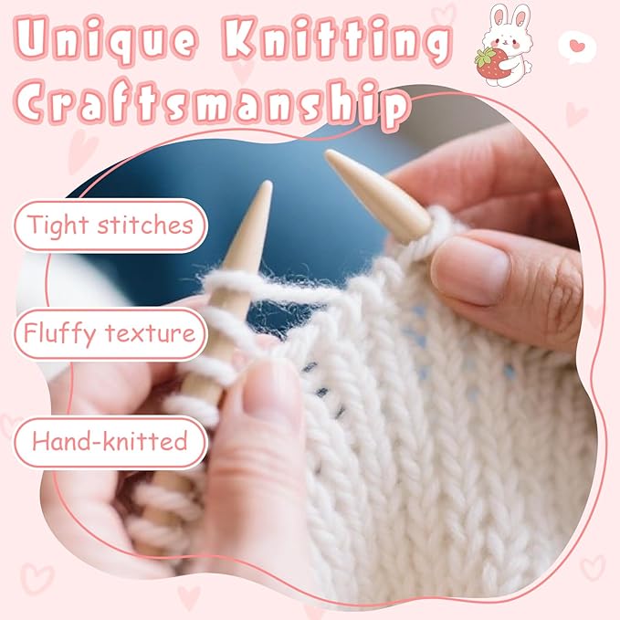 PARTY TONIGHT Cute Funny Positive Bunny Inspirational Gifts, Knitted Emotional Support Crochet Bunny Cute Positive Crochet Animals Creative Knitted Birthday Christmas Girls Gifts