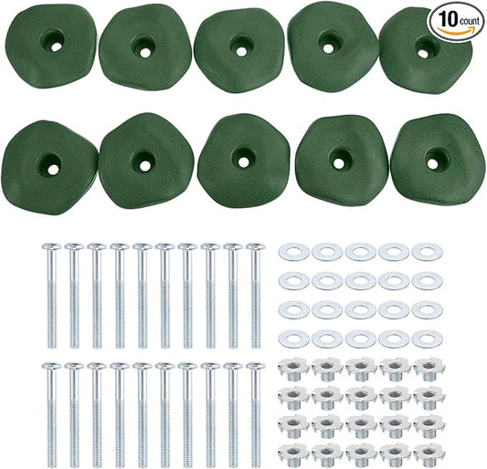 PATIKIL Rock Climbing Holds, Climbing Rock Wall Grips Play Set Climber Attachments with Single Holes for Playground