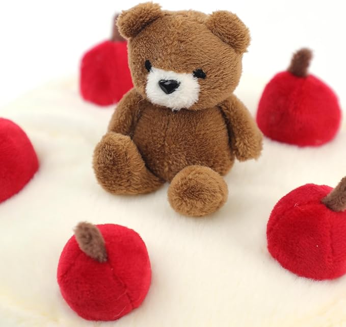 RECUR Birthday Cake Plush Toy, Pink Cream Cake Food Stuffed Animals, Cute Plushie Birthday Gift