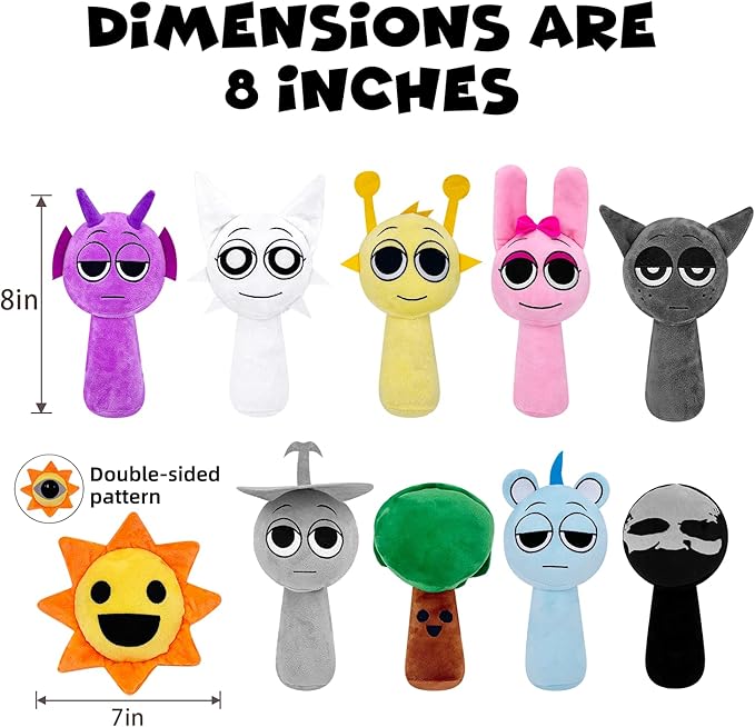 Plush Toys, Horror Games Plushies Toy for Fans, Soft Stuffed Animal Pillow Figure Doll Christmas Birthday Gifts for Adult Kids (20Pcs)
