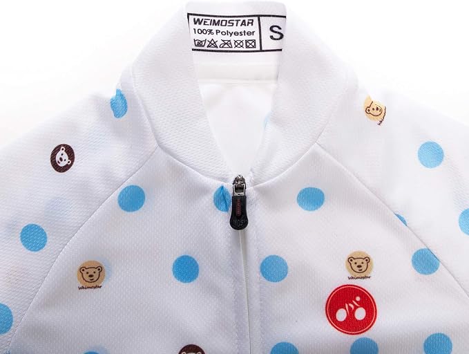 Hotlion Kids Cycling Jersey Set Short Sleeve Boys Mountain Bike Shirt Girls Cartoon Bicycle Tops Childs for Riding Biking