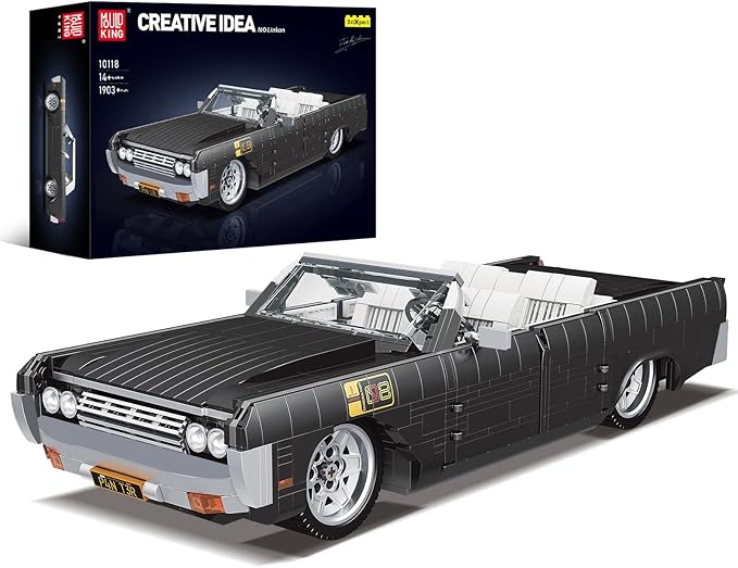 Mould King 10118 Sports Car Building Block Kits, MOC Classic Vintage Car Model Building Sets, Gift for Age 14+/Adult Collections Enthusiasts (1903 Pieces, Static Version)
