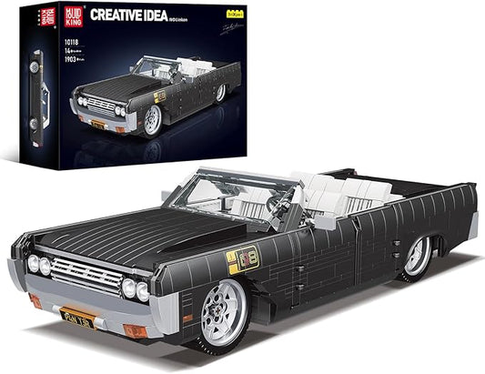 Mould King 10118 Sports Car Building Block Kits, MOC Classic Vintage Car Model Building Sets, Gift for Age 14+/Adult Collections Enthusiasts (1903 Pieces, Static Version)