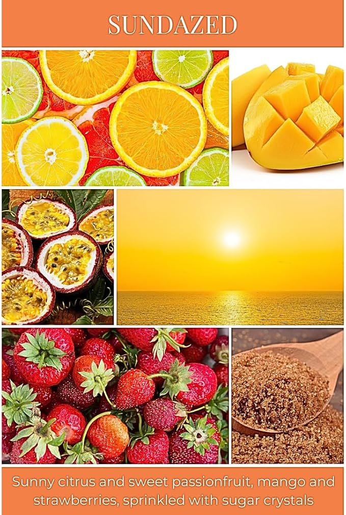Eco Candle Co. Sundazed Tea Light Candles, 10-Pack, 9 Hr Burn Time | Scents of Passionfruit, Mango, Strawberry - Recyclable, No Lead, Hand Poured, Midwest Soybeans, .6 oz. Each