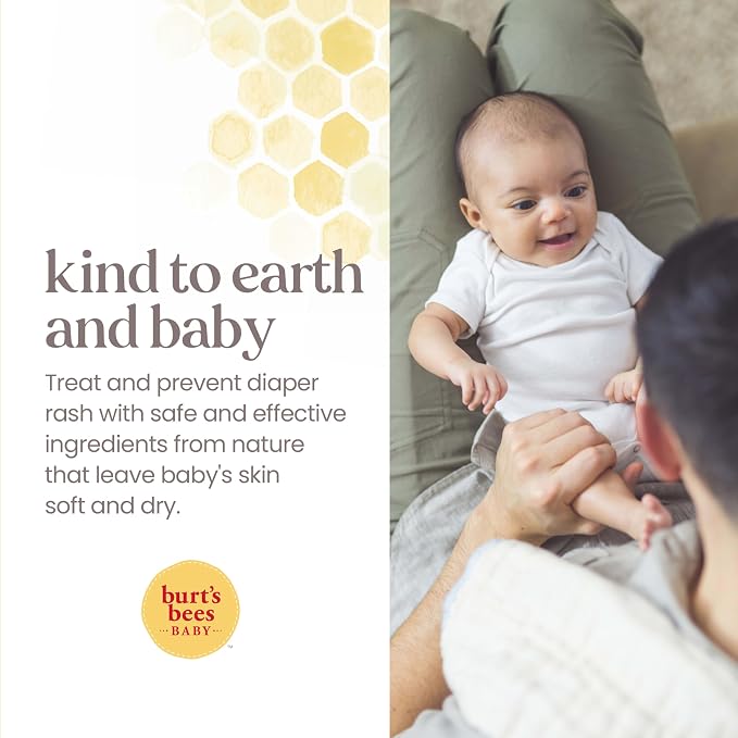 Burt's Bees Baby Diaper Rash Ointment, Maximum Strength, 40% Zinc Oxide, 100% Natural Origin, Pediatrician Tested, Net Weight 3 Ounces, Pack of 14