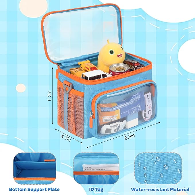 Kids Bike Basket, Front Frame Handlebar Bag for Toddler Scooter Tricycle Bicycle, Cute Small Fabric Bicycle Basket for Boys & Girls,
