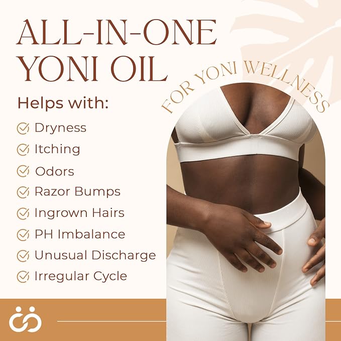USA Made Yoni Oil, Mint Fresh Feminine Care Oil, Reduces Odor, Restores pH Balance, All Natural, Herbal Yoni Blend with Tea Tree Oil, Mint, Lemongrass, Jasmine & Chamomile Oils, 2 oz