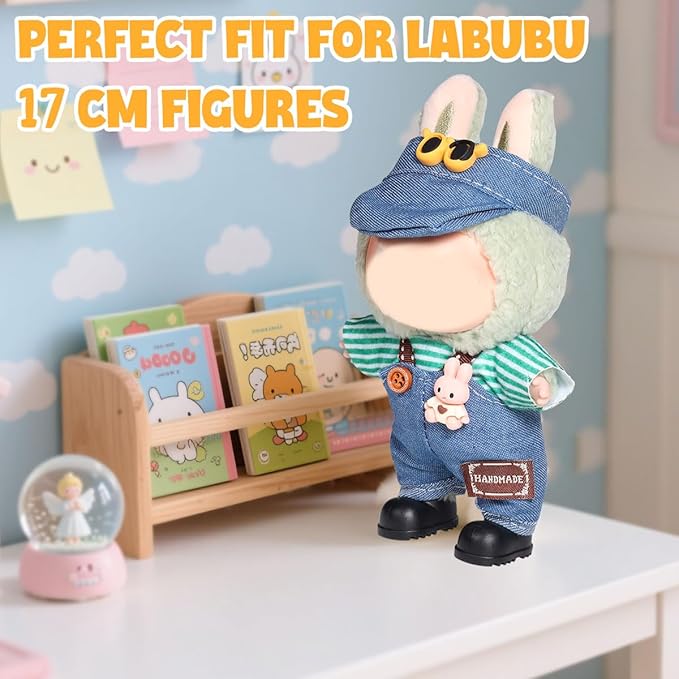 AICase for 17cm Doll Clothes/Outfit,Clothing Set for 17cm Doll,3 Piece Set Hat Clothing,Boys and Girls Stylish Adorable Clothes Accessories_05