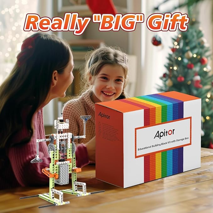 Robot E STEM Kits - Includes Large Storage Organizer, 14 in 1 Electric Building Toys with Learning Materials, Educational Construction Science Kit for Kids 8-10 10-12 Christmas Birthday Gift