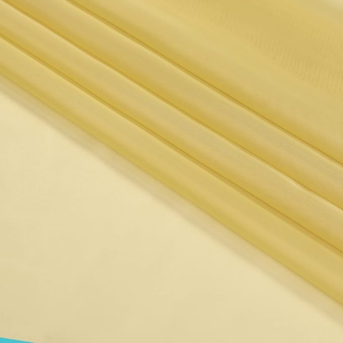 OWENIE Gold Sheer Curtains 96 Inch Length 2 Panels Set, Elegant Sheer Curtains for Bedroom, Window Voile Sheer Curtain Panels/Drapes/Treatment for Living Room, 2Pcs, Total 84“ Wide