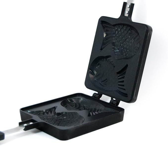 COOKKING - Taiyaki Japanese Fish-shaped Pancake Double Pan, Made in Korea