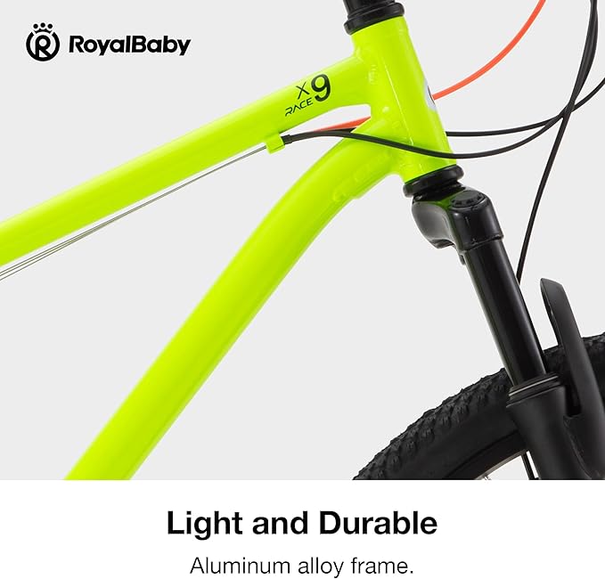 RoyalBaby Kids Mountain Bike for Boys and Girls, Ultra-Light Aluminum 20-26 Inch Wheel Bicycle for 6-14 Years Old Children, 7/21-Speeds Drivetrain