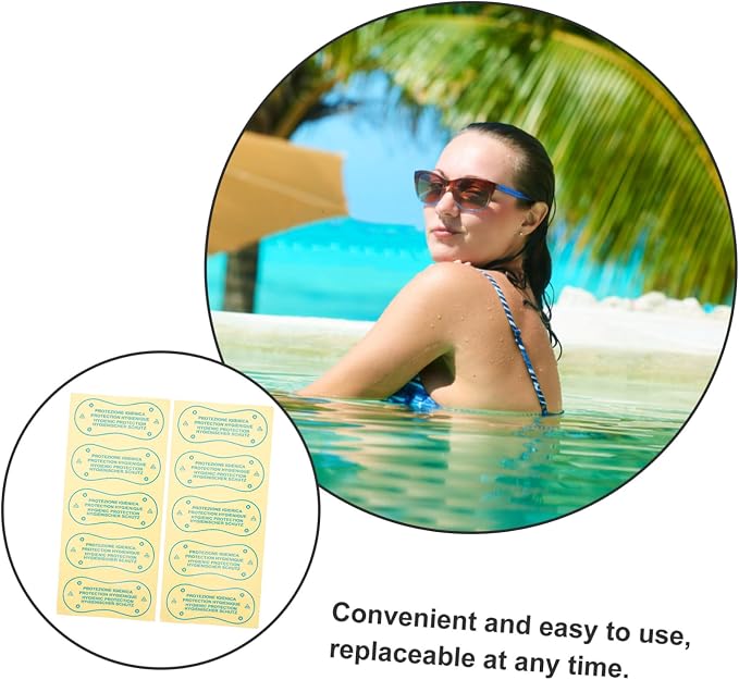 100pcs Panty Liners for Women Adhesive Swimwear Stickers Leakproof Underwear Inserts Comfortable Fit for Swimsuits and Soft and Breathable Design
