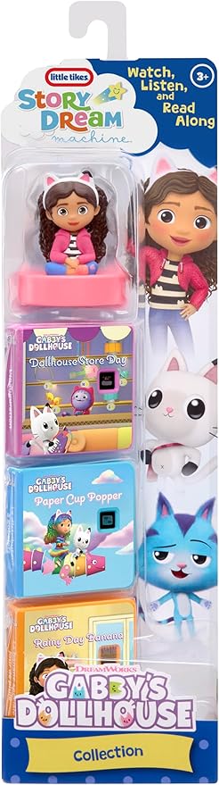 Little Tikes Story Dream Machine DreamWorks Animation's Gabby's Dollhouse Collection, 3 Stories, Character, Projects Storytime for Kids, Audio Fun Toy, Ages 3+ Years