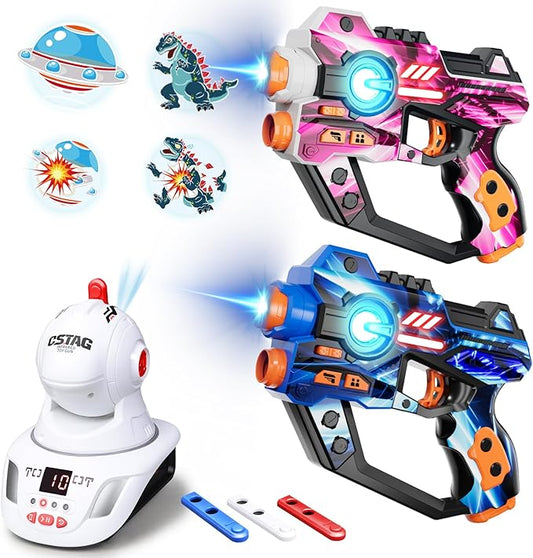 Electronic Tag Guns Set for Kids & Adults (3+) - 2 Player Electronic Shooting Game with Digital LED Score Display, for Boys & Girls