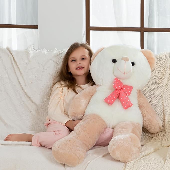 Big Teddy Bear Giant Stuffed Animal Big Plushies Large Stuffed Animals 3 Feet Stuffed Bear Huge Teddy Bear Plush Toy for Girlfriend Wife 36 Inch Apricot Halloween Christmas