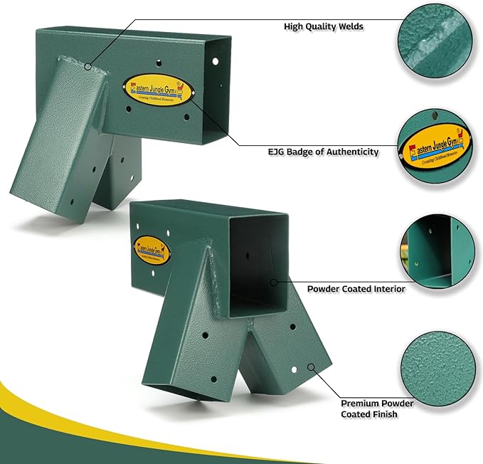 Eastern Jungle Gym Easy 1-2-3 A-Frame Swing Set Brackets Pack of 4 Brackets