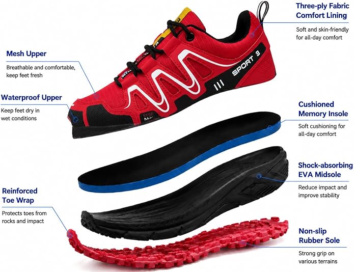 Women Hiking Shoes Casual Non-Slip Lightweight Comfortable Running Fashion Sneakers Walking Trekking Outdoor Shoes