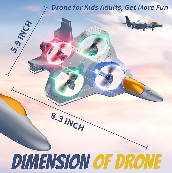 Foam Remote Control Airplanes for Kids Adults 4-8 8-12 12-16, RC Plane Airplane Toys for Boys Kids Beginners, RC Planes Fighter Jet Helicopter Drones for Kids Adults, 360° Flip Easy to Fly