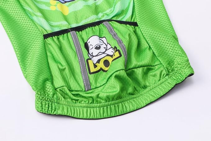Hotlion Kids Cycling Jersey Set Short Sleeve Boys Mountain Bike Shirt Girls Cartoon Bicycle Tops Childs for Riding Biking