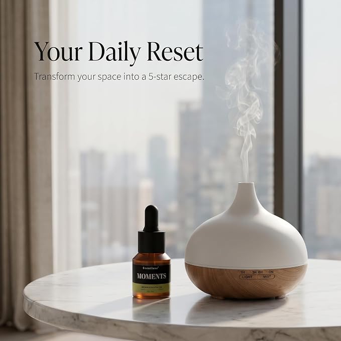Scent Diffuser Oil - Moments - Inspired by JW Marriott for Home Premium Fragrance Oil for Ultrasonic and Waterless Diffusers and Crafting - 15 mL, Glass Bottle with Dropper