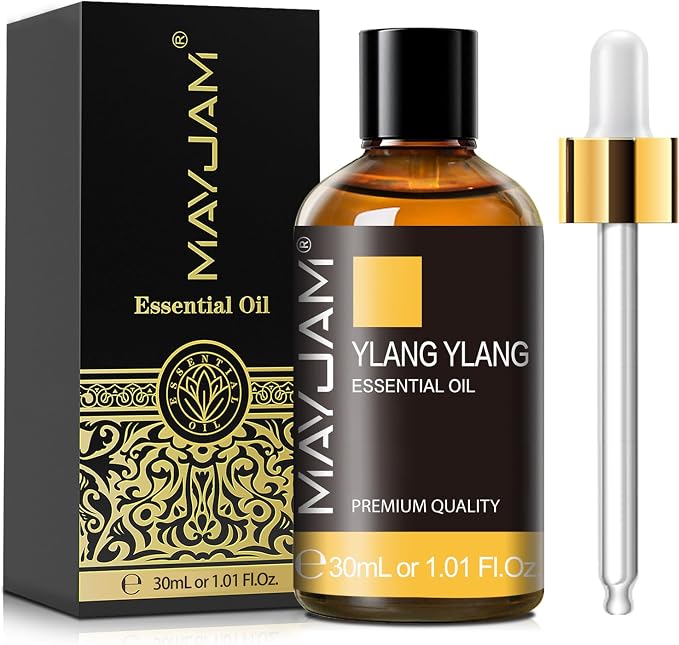 MAYJAM Ylang Ylang Essential Oil for Diffuser Soap Candle Making, 1.01fl.oz | Long Lasting Scents, Ylang Ylang Essential Oil for Skin, Floral Essential Oils for Home Yoga Use