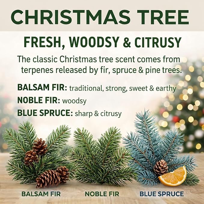Red Barn Candle Company Wood Dough Bowl Candles | 100% Natural Soy Wax & Essential Oil Infused | Odor Eliminating + Pet Safe | Scented Candle Gifts for Men & Women (Christmas Tree, 5-Wick)