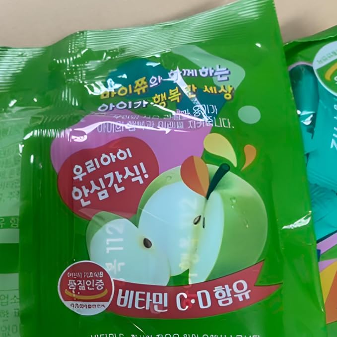 K-Food Crown MyChew Chewy Candy Variety Pack - Strawberry, Apple, Grape (3 x 72g Bags) | Authentic Korean Fruit Gummy Snack Bundle