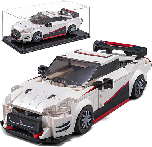 HIGH GODO Sports Car Building Set for Adults, Classic Racing Car Decor Model Kit with Display Box, Vehicle Consturction Toys Gifts for Adults and Teens Age 14+ (317 Pieces)