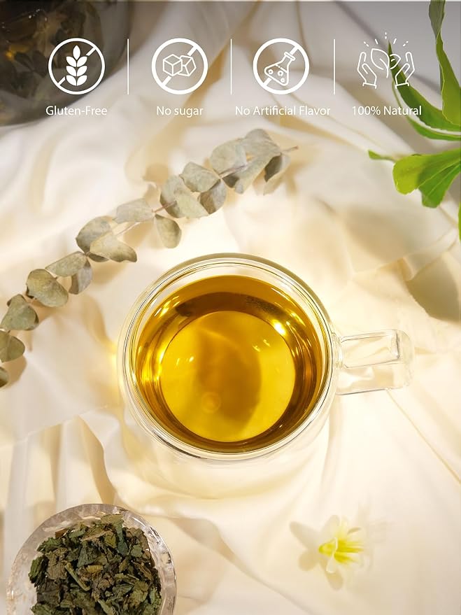 TeeLux Nettle Leaf Tea, Natural Stinging Nettle Tea Loose Leaf, Caffeine Free, Refreshing & Smooth taste, 8oz