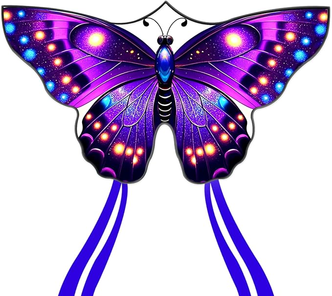 Mint's Colorful Life Butterfly Kite for Kids & Adults Easy to Fly, Large Single Line Kites with 300ft String Kite Handle