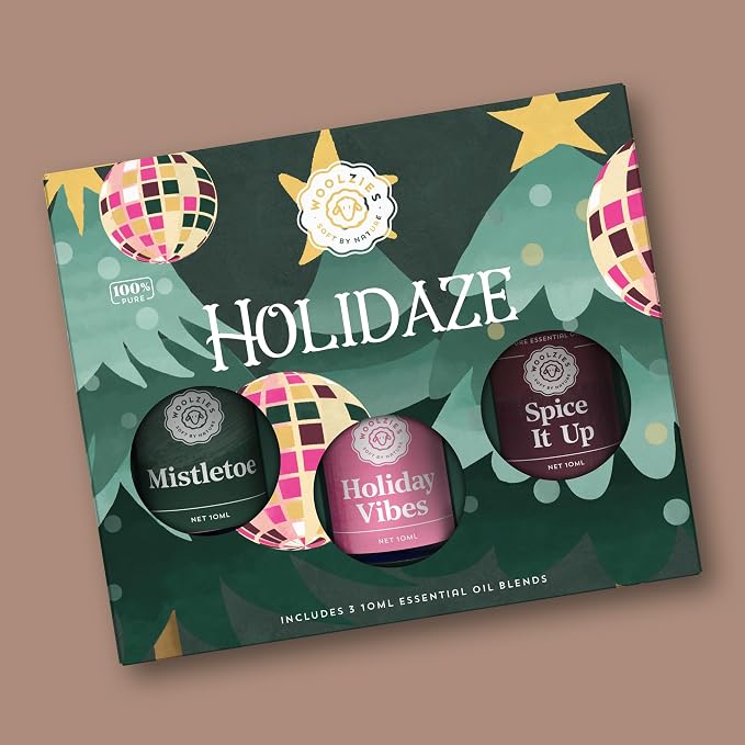Holiday Essential Oil Set | Seasonal Essential Oils & Blends | Aromatherapy for Winter & Christmas | Perfect for Diffusers, Relaxation, and Holiday Gifts (3 Pack, Holidaze)