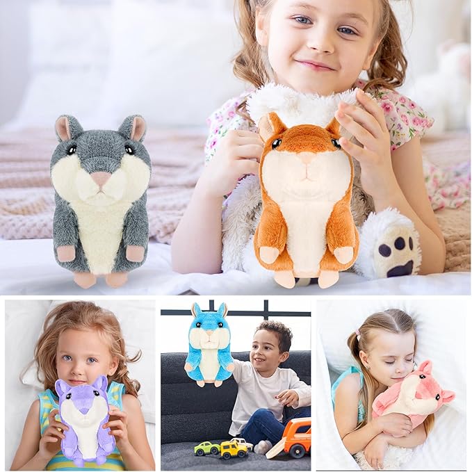 Stocking Stuffers for Teen Boys Talking Hamster Plush Toy,Baby Unique Mini Christmas Best Gifts,Kids 2025 Top Purple Toys for Ages 8-13 Girls Only Cheap,Sensory Toys for Children with Autism