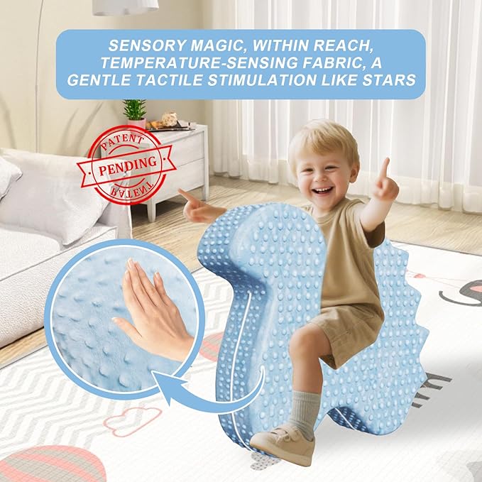 Sensory Soft Squeeze seat, Sensory Chairs specifically Designed for Children with Sensory Needs,Ball Shape enhances Sensory Experience，Providing Gentle Squeeze Embrace, Washable Cover,Blue