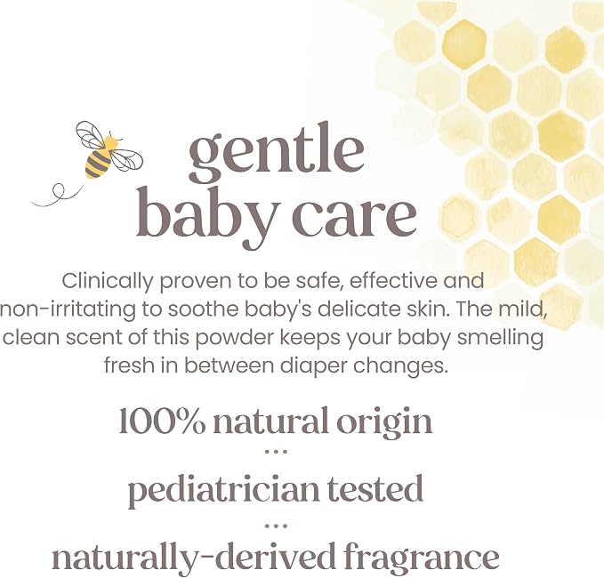 Burt's Bees Baby Dusting Powder, 100% Natural Origin, Talc-Free, Pediatrician Tested, 7.5 Ounces, Pack of 24, Pack May Vary