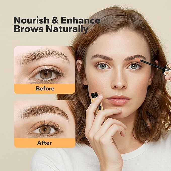 Eyebrow Growth Serum for Women (5 ml), Gentle Eyebrow Serum to Grow Brows, Natural Brow Treatment for Thicker & Fuller Looking，Non-irritating & Suitable for All Skin Types