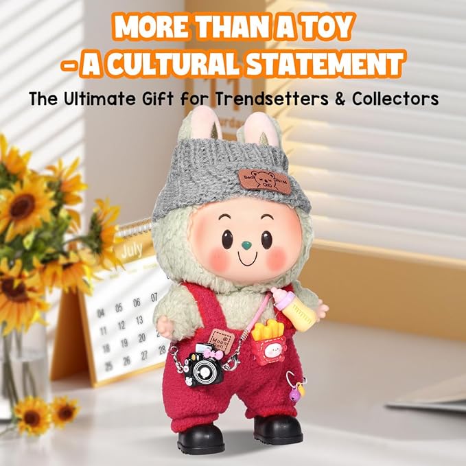 AICase for 17cm Doll Clothes/Outfit,Clothing Set for 17cm Doll,3 Piece Set Hat Clothing,Boys and Girls Stylish Adorable Clothes Accessories_Red-13