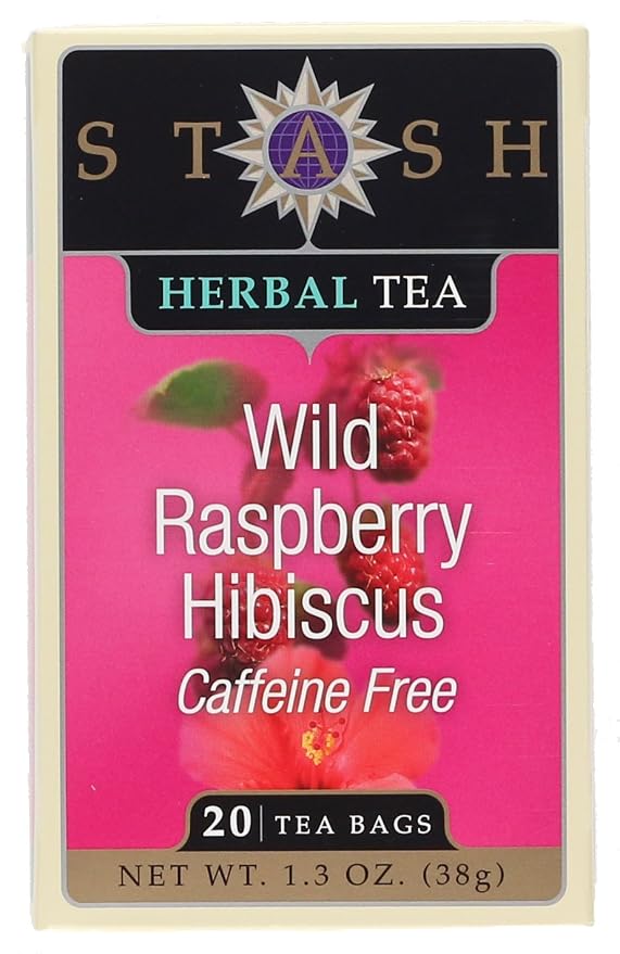 Stash Tea Wild Raspberry Hibiscus tea - 20 Count (Pack of 1)