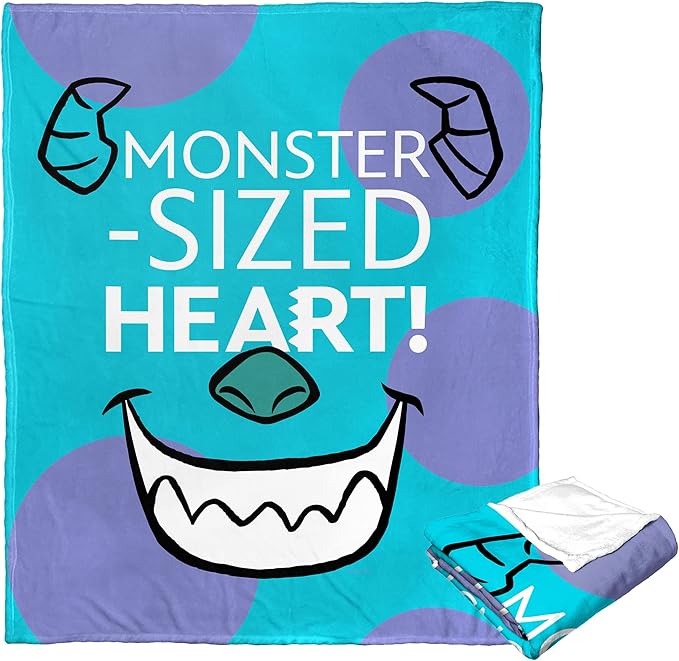 Northwest Disney 100 Silk Touch Throw Blanket, 50" x 60", Monster Sized Heart