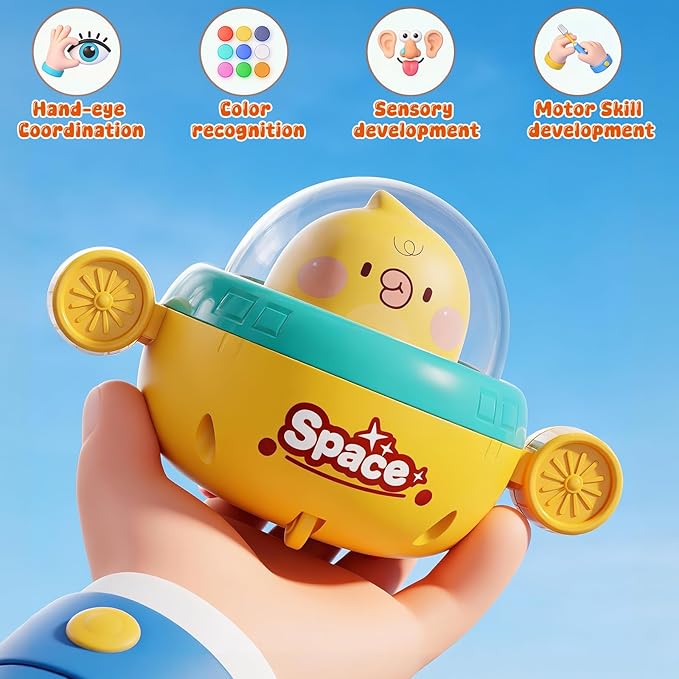 4PCS Animal Car Toys for Toddlers 1-3,Press and Go Baby Car Toys for Ages 0-2,Baby Toys 6-12-18 Months Spaceship 1 Year Old Boy Toys,First Birthday Gifts Toys for 1 Year Old Boy