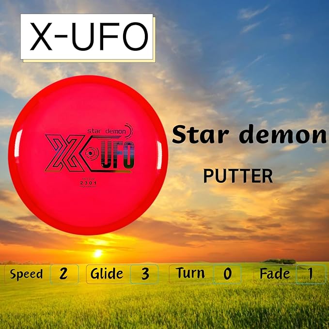 X-UFO Disc Golf Set - Disc Golf Starter Set, Includes 1 Putter, 1 Driver, and 1 midrange disc, Weighing 170-178 Grams. Suitable for Beginners and Professional disc Golf tournaments
