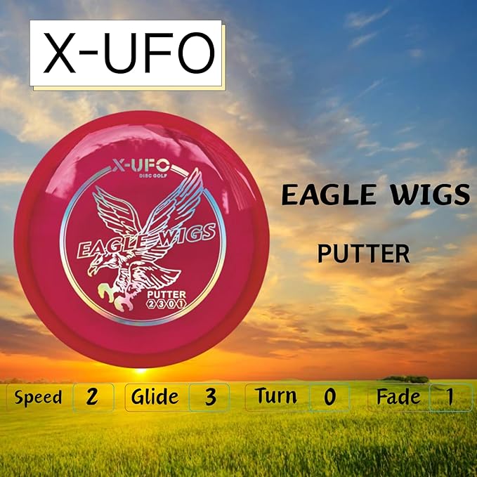 X-UFO Disc Golf Set - Disc Golf Starter Set, Includes 1 Putter, 1 Driver, and 1 midrange disc, Weighing 170-178 Grams. Suitable for Beginners and Professional disc Golf tournaments