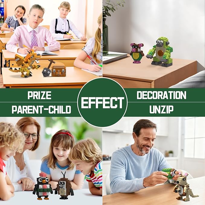Italian Brain Rot Unique Cartoon Characters Building Blocks 9 in 1 Educational & Entertaining Gift Idea for Kids Teens & Adults