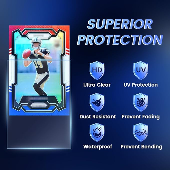 2400ct Clear Card Sleeves for Trading Cards, Baseball Sports Soft Sleeves, Ultra Soft Plastic Card Protector Sleeve for Football, MTG, PKM, Game, Standard Cards