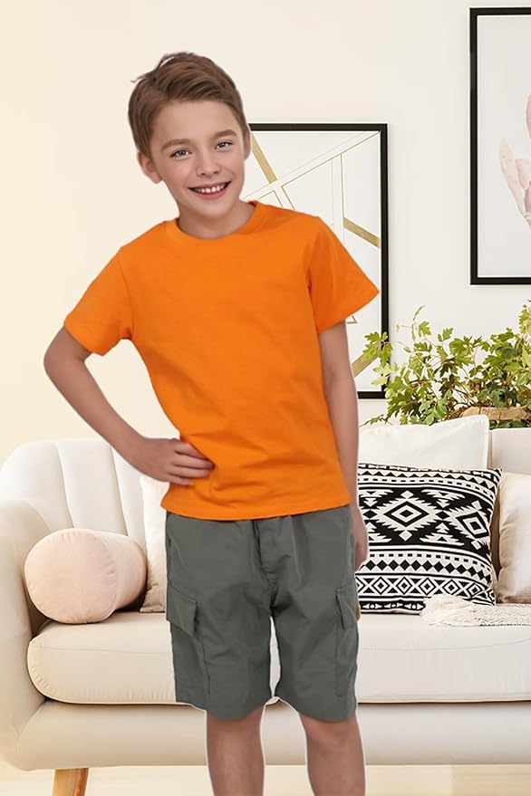 Family Feeling Boys Short Sleeve Crewneck Kids T-Shirts Top Girls Tee