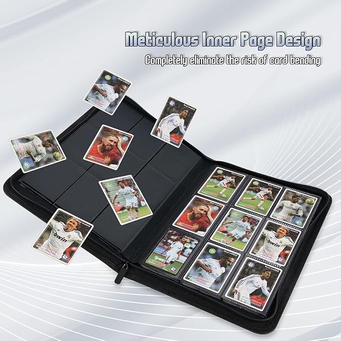 Trading Card Binder, Premium 9 Pocket Double Sided 540 Pocket PU Card Collection Binder, Collectible Trading Card Albums for MTG, TCG, Sport Card, Game Cards (Red 1)