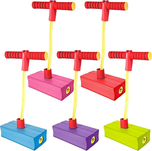 5 Pcs Jumping Pogo Stick Fun and Safe Foam Jumping Stick Toy for Girls and Boys Outdoor Jumping Toys Christmas Birthday Fun Gifts
