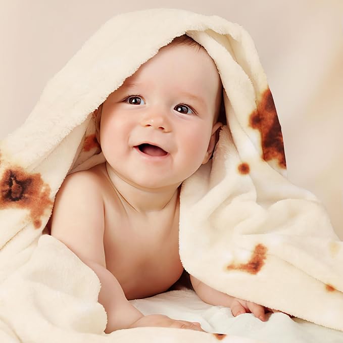 SeaRoomy Baby Burrito Tortilla Blanket, Baby Swaddle Blanket, 36inches | Funny Gifts For Newborn Boys & Girls, Baby Shower, Birthday & Christmas, Double Sided, Soft Flannel Round